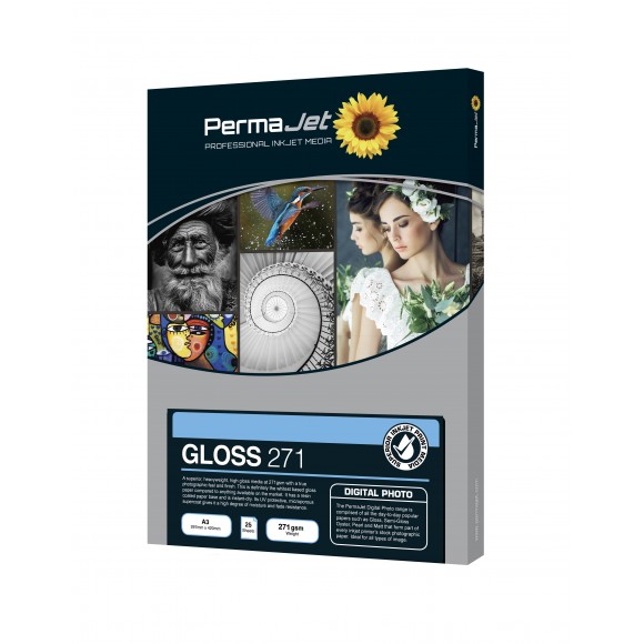 PermaJet Gloss 271gsm 13 Inch x 10m Inkjet Paper Roll PJ50849